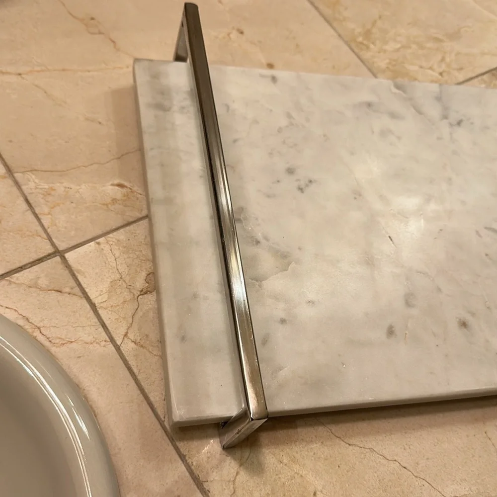 Elegant White Marble Bath Tray